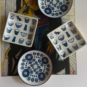 Asian Inspired Mini Decorative Plates NWT